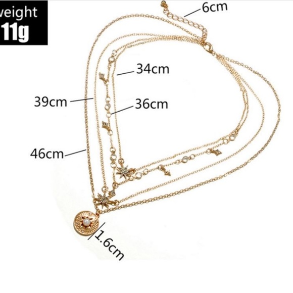 Four Strand Star and Pearl Neckalce - Picture 4 of 4